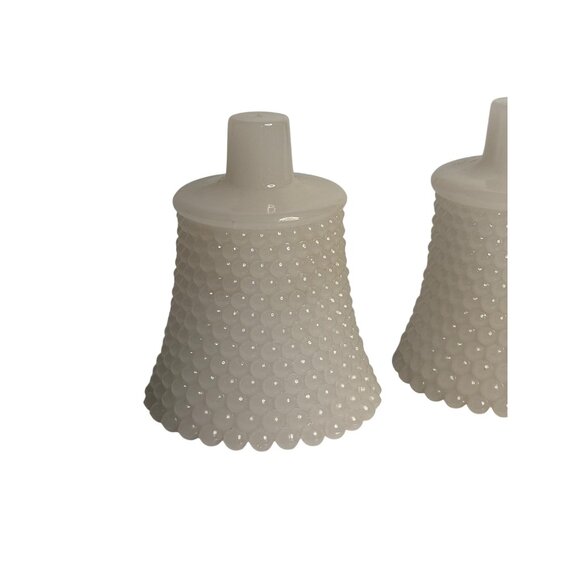 VTG HOMCO Hobnail White Milk Glass Votive Candle Holders Set-2 Diamond Textured - Picture 3 of 10